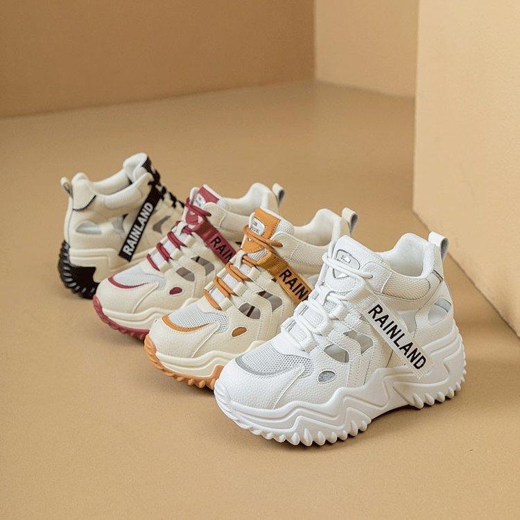 Retro Hole Casual Heightening Orthopedic shoes