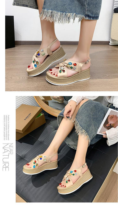 Crystal Casual Open Toe Sandals