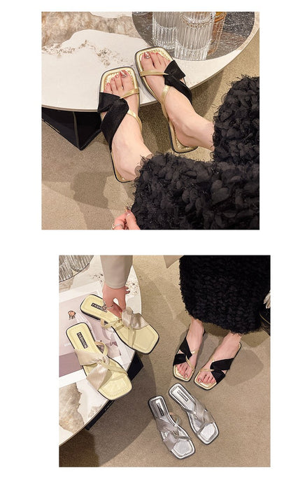 Flats Casual Square Toe Slingback Slippers