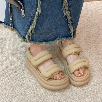 Velcro Casual Muffin Walking Soft Sandals