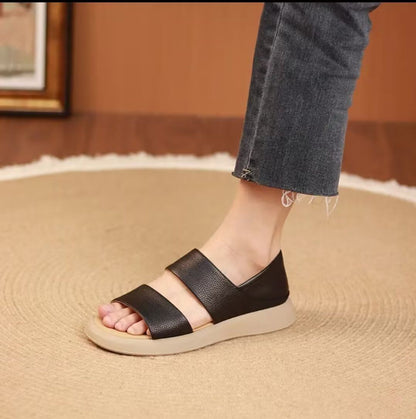 Roman Two Wear Flat Soft Sandals