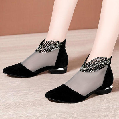 Feather Hollow Flat Shoes