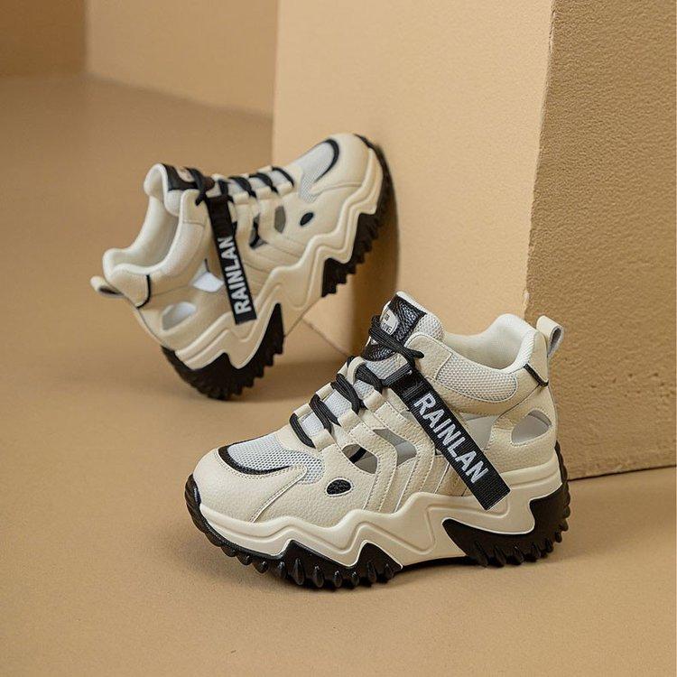 Retro Hole Casual Heightening Orthopedic shoes