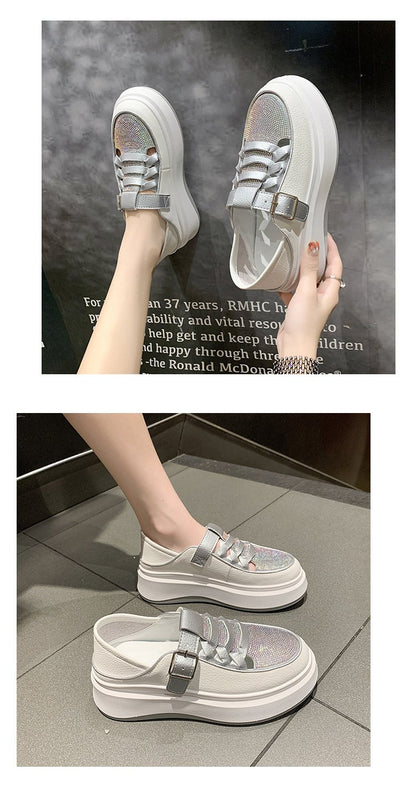 Rhinestone Leather Breathable Shoes