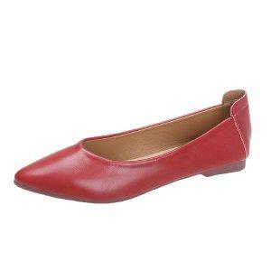 Flat Solid-Color Soft Leather Shoes