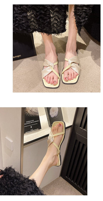 Flats Casual Square Toe Slingback Slippers