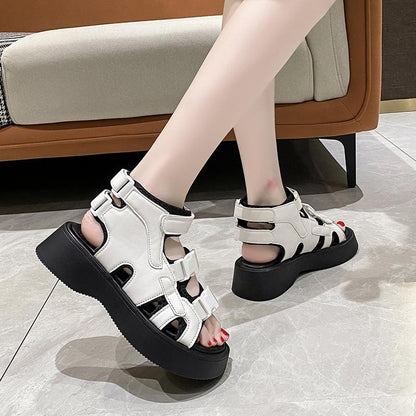 Double Buckle Open Toe Sandals