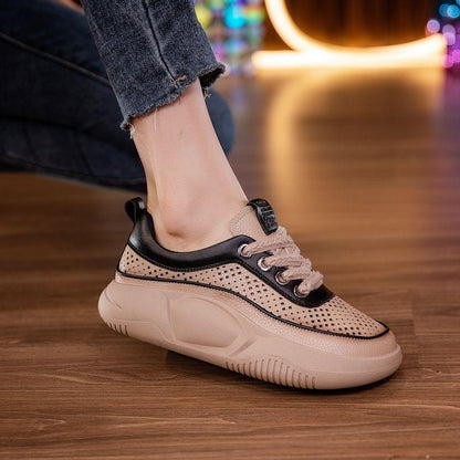 Hollow Thick-Sole Breathable Shoes