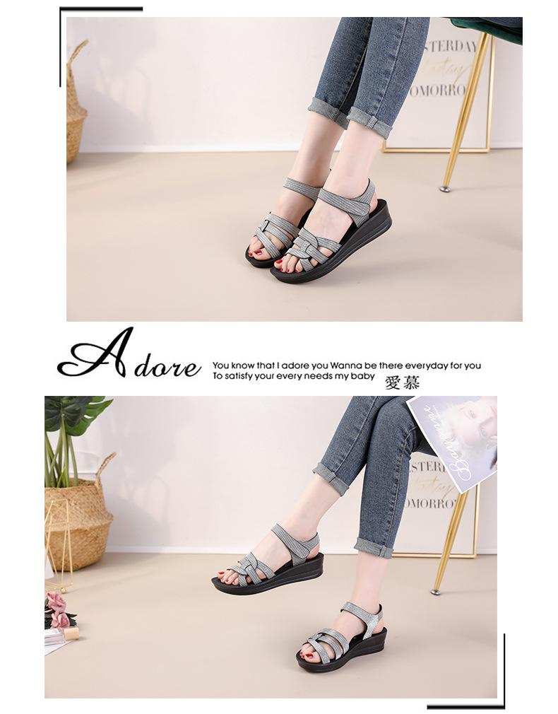 Wedge Bling Casual Thick Sole Sandals