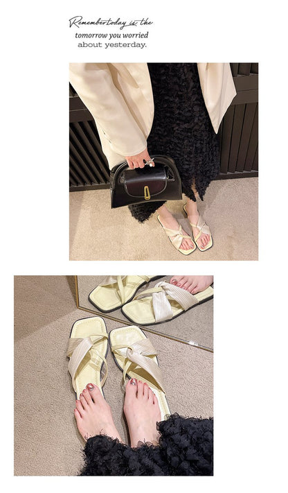 Flats Casual Square Toe Slingback Slippers