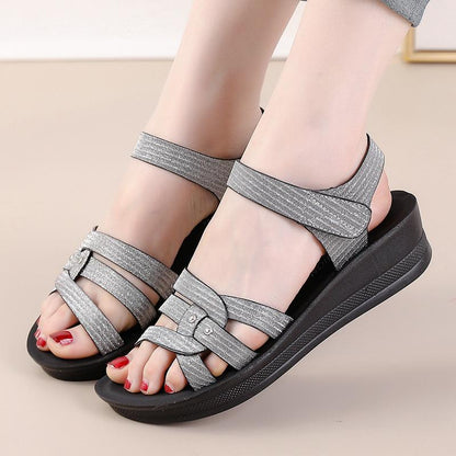 Wedge Bling Casual Thick Sole Sandals