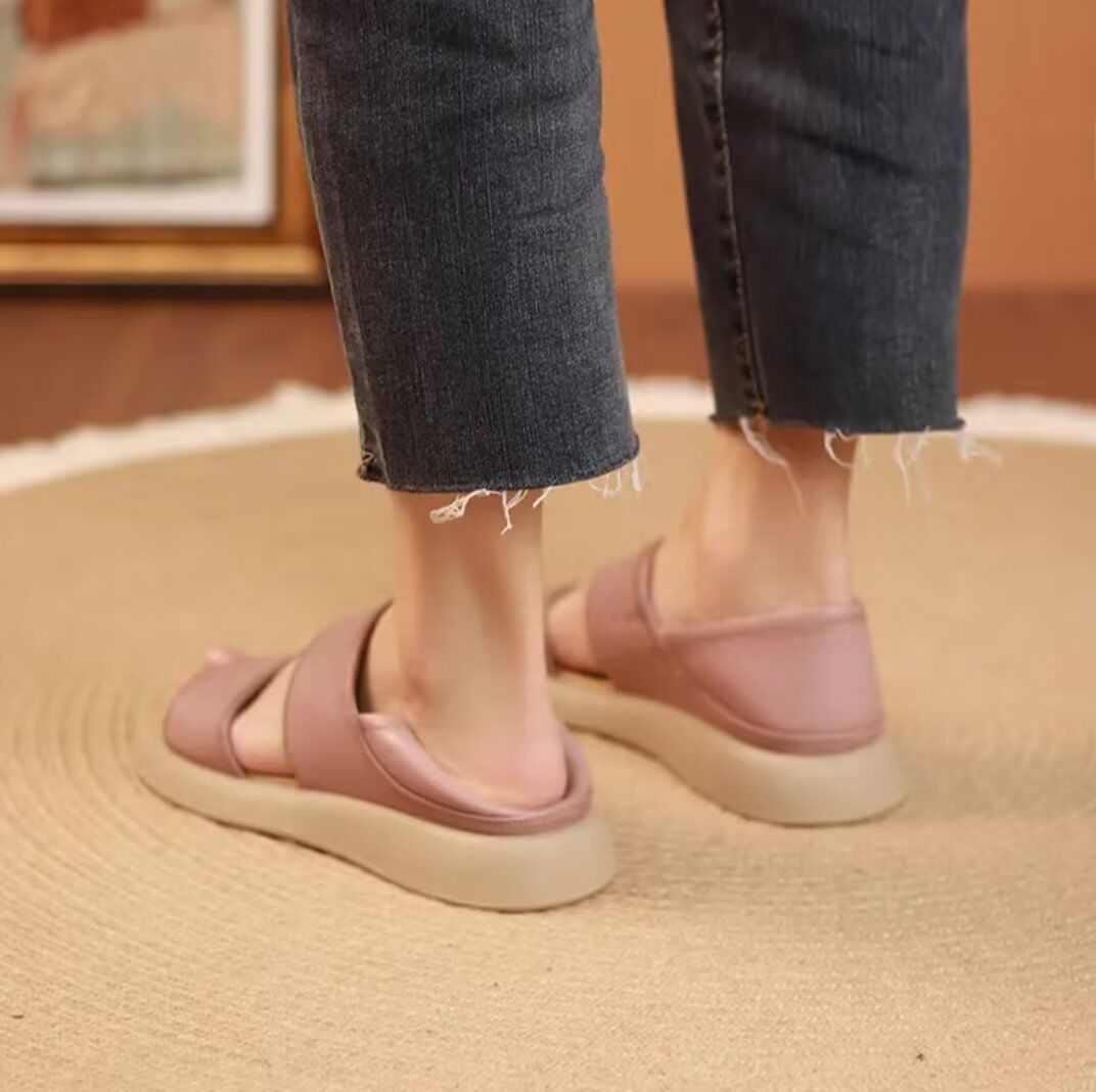 Roman Two Wear Flat Soft Sandals