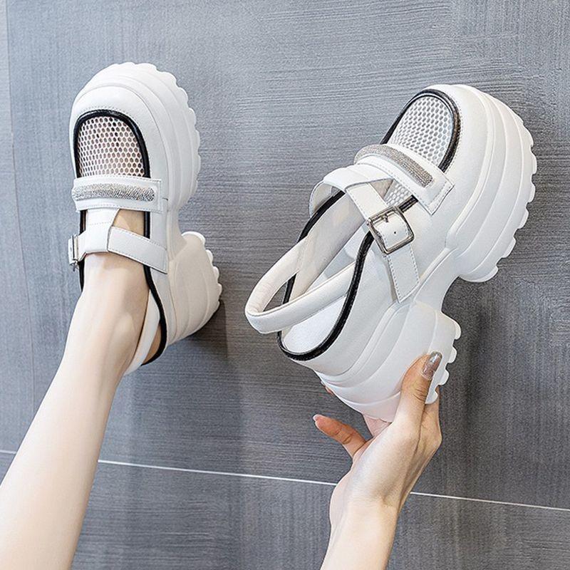 Rhinestone Hollow Mesh Breathable Shoes