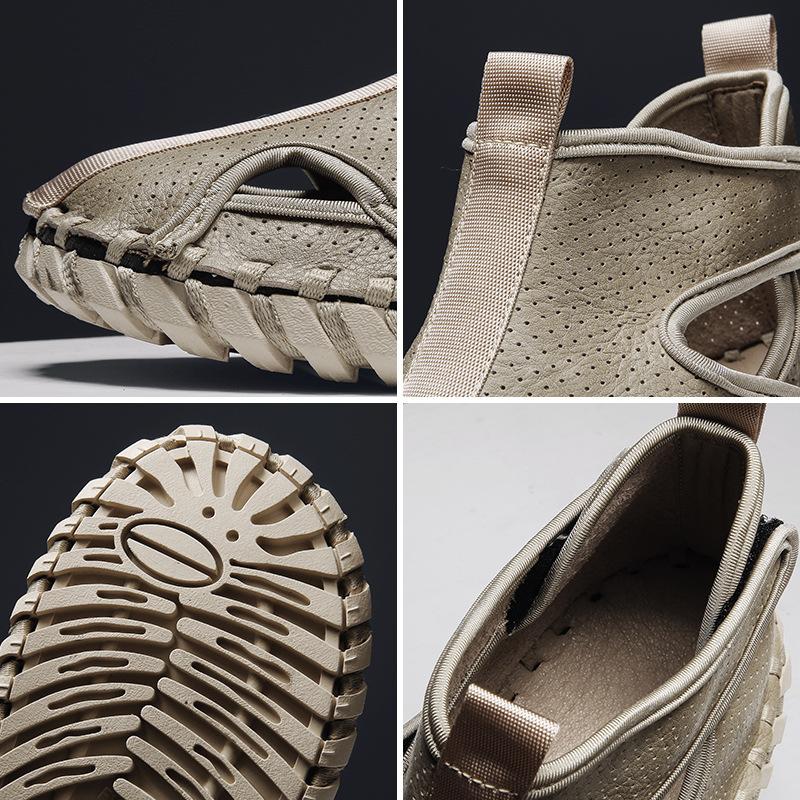 Handmade Leather Casual Velcro Shoes