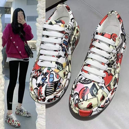 Color Painted Casual Sports Shoes