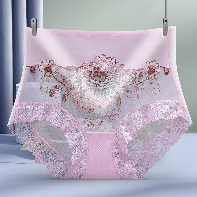 Hip Lift Embroidery Hollow Gynecological Panties