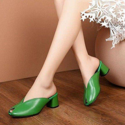 Solid Color Leisure Walking Party Slippers