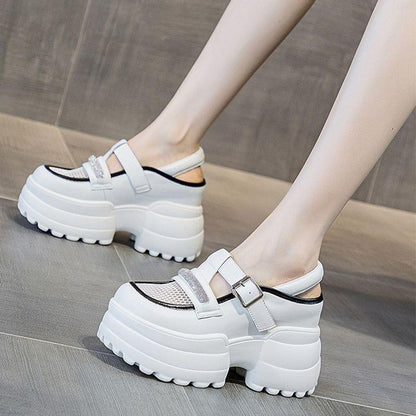 Rhinestone Hollow Mesh Breathable Shoes