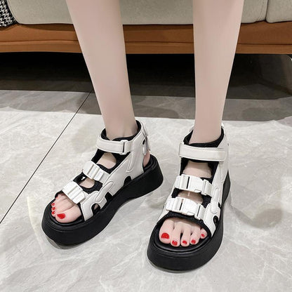 Double Buckle Open Toe Sandals