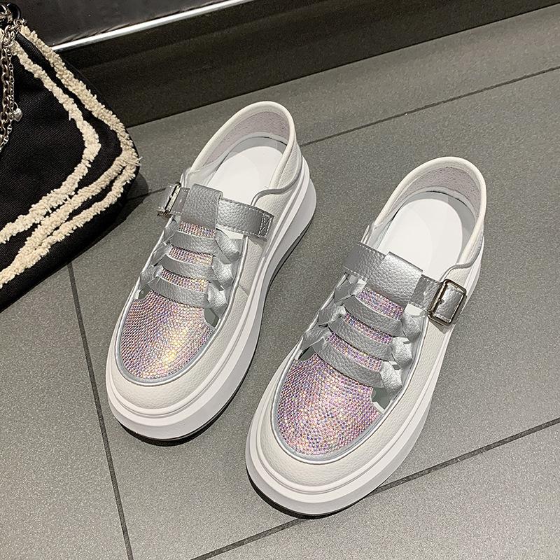 Rhinestone Leather Breathable Shoes