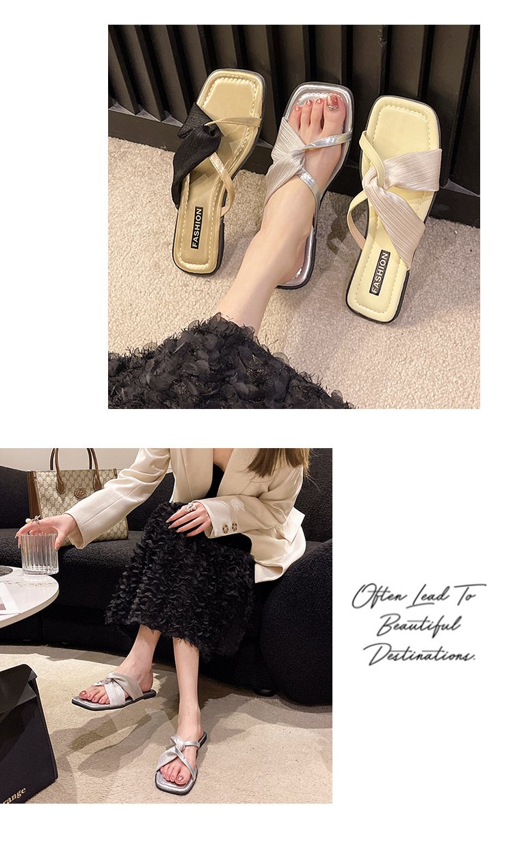 Flats Casual Square Toe Slingback Slippers