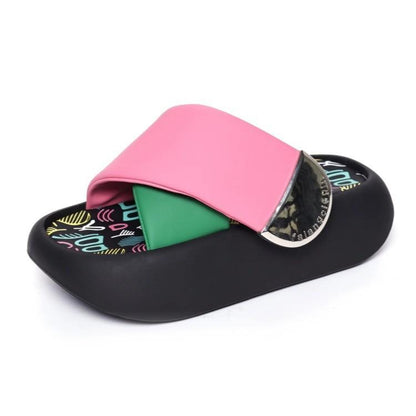 Mixed Color Casual Walking Slippers