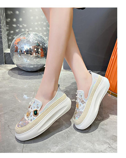 Diamond Breathable Casual Round Shoes