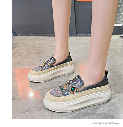 Diamond Breathable Casual Round Shoes