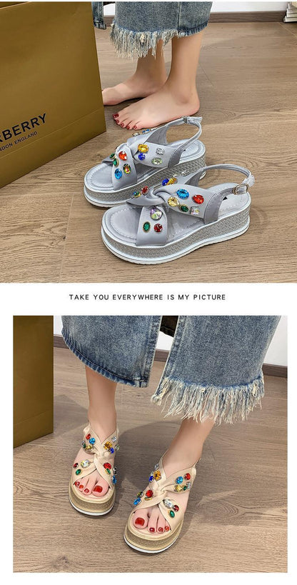 Crystal Casual Open Toe Sandals