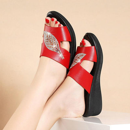 Soft Ruffle Flat Sandals