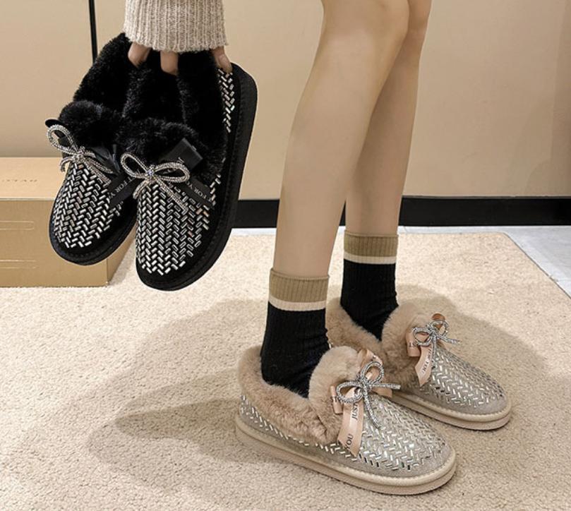 Crystal Padded Ankle Shoes