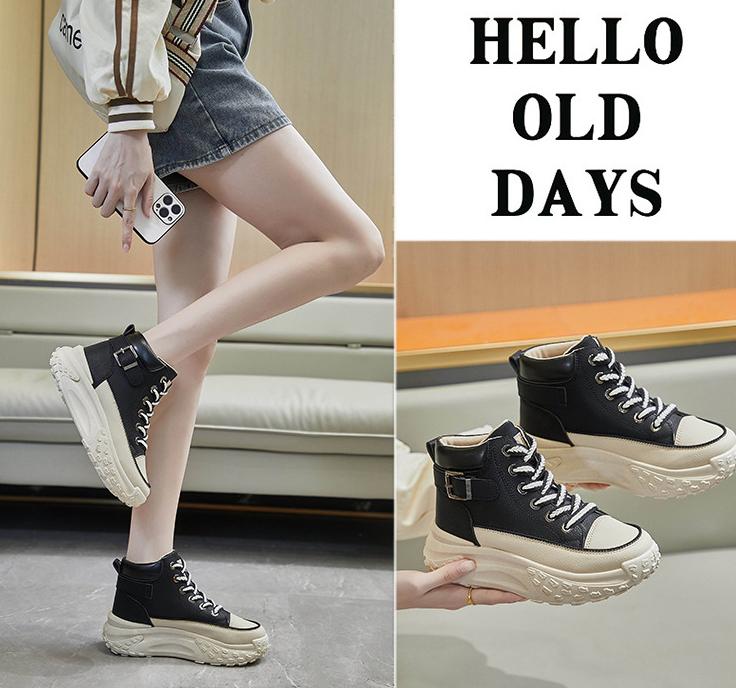 Wedge High Quality Leather Sports Shoes