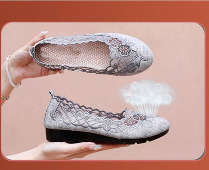 Embroidered Breathable Mesh Shoes