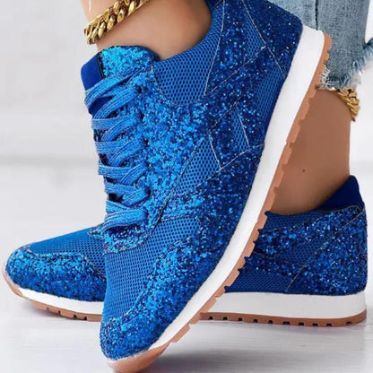 Sequined Breathable Platform Shoes