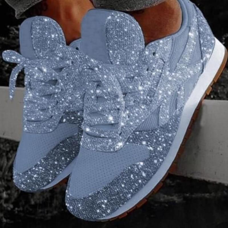 Sequined Breathable Platform Shoes