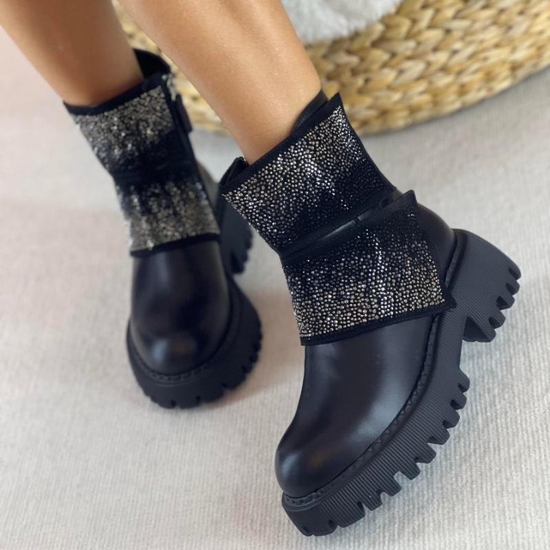 Women's Fashion Gradient Rhinestone Boots