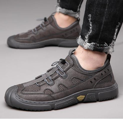 Wrapped Toe Leather Breathable Soft-soled  Shoes