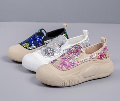 Sequins Flowers Soft Shoes