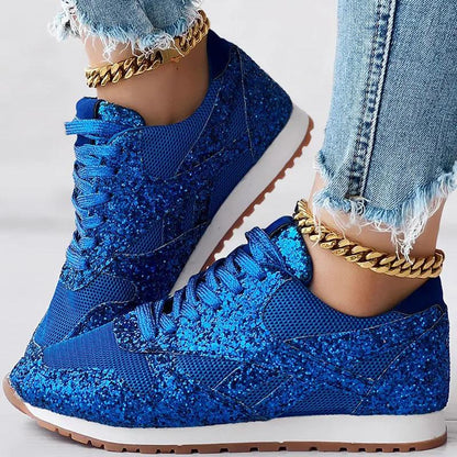 Sequined Breathable Platform Shoes