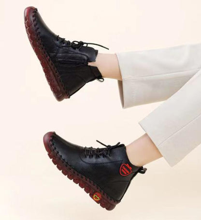 New Platform Leather Non-Slip Sneakers