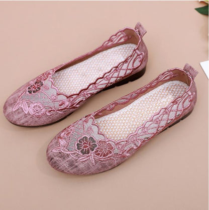 Embroidered Breathable Mesh Shoes