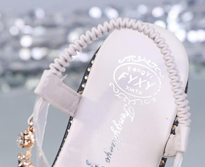 Beach Rhinestone Flat Ring Bohemia Sandals