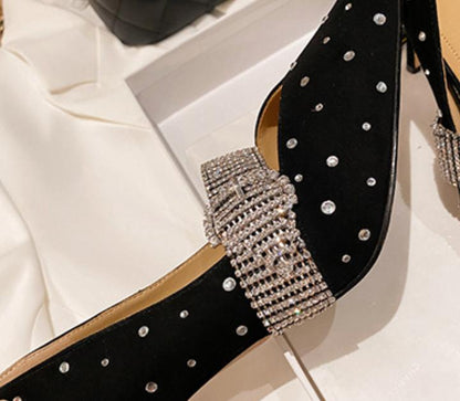 Crystal Shallow Elegant High Heels Shoes