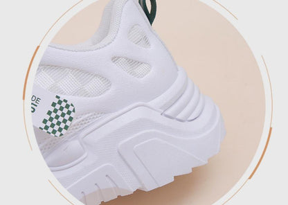 Mesh Breathable Lace-Up Sneakers