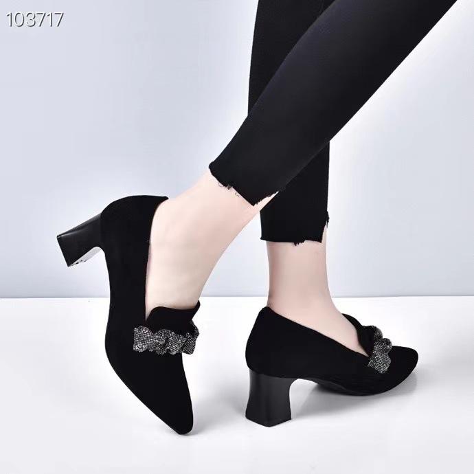 Women's Cashmere Rhinestone Casual Shoes