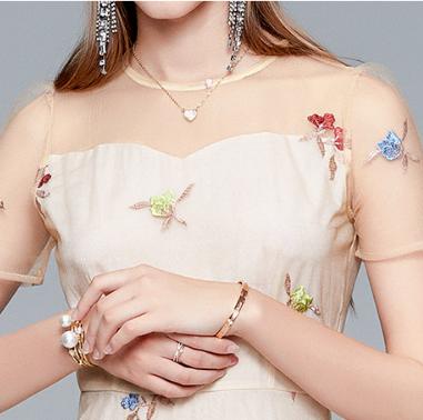 Embroidered flower midi dress